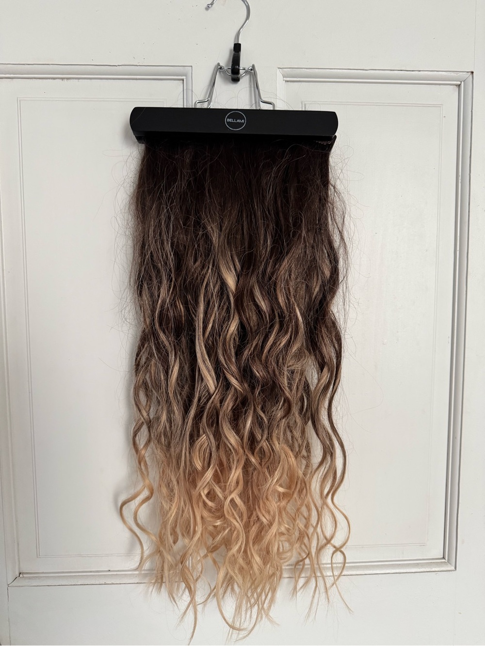 BELLAMI Wavy Ombre Clip-In Extensions - Dark Brown to Blonde
